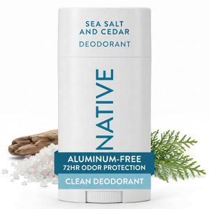 Native Deodorant Contains Naturally Derived Ingredients, 72 Hour Odor Control, Deodorant for Women and Men, Aluminum Free, Sea Salt & Cedar 2.65oz