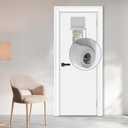 WdFour 100% Blackout Classroom Door Curtains - UV Protection & Privacy, Easy-to-Install Roller Blinds for Windows, (10Wx42L,Light Gray,1 Piece)