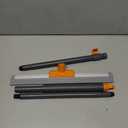 Rubber Floor Squeegee for Concrete Floor, Tile Floor, Metal Aluminium Heavy Duty Garage Shower Floor Squeegee Broom for Removing Water, Commercial Scrubber Mop with Extendable Long Handle (Gray)