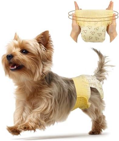 FurVeluxia Dog Diapers Female, Pull It Up Disposable Puppy Diapers with 360° Stretchy Waist, Super Absorbent Leak-Proof Doggie Diapers for Playful Dogs, Dog Walking, Gaming, (Small,30PCS)