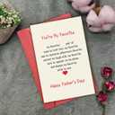 7 x Romantic Father’s Day Card for Him Man, Poem Fathers Day Card for Husband Dad, Fathers Day Gift from Daughter Son Wife, You're My Favorite, mixing