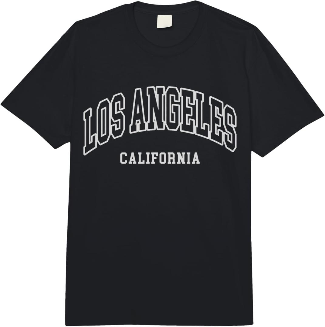 Los Angeles - California - Throwback Design - Classic Comfort Colors Adult Heavyweight T-shirt (Small, Black)