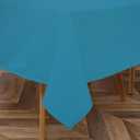 Majestic Giftware PVC Faux Leather Rectangle Tablecloths | (TCE11-54200) Teal Waterproof & Spill Proof Dining Table Cover | Decorative Washable Tablecloth for Home, Kitchen, Party (54X200) (E11-deep Blue)
