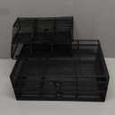 Monitor Stand Riser with Drawer - Metal Mesh Desk Organizer with Dual Pull Out Storage Drawer, Printer Holder with Pull Out Storage Drawer