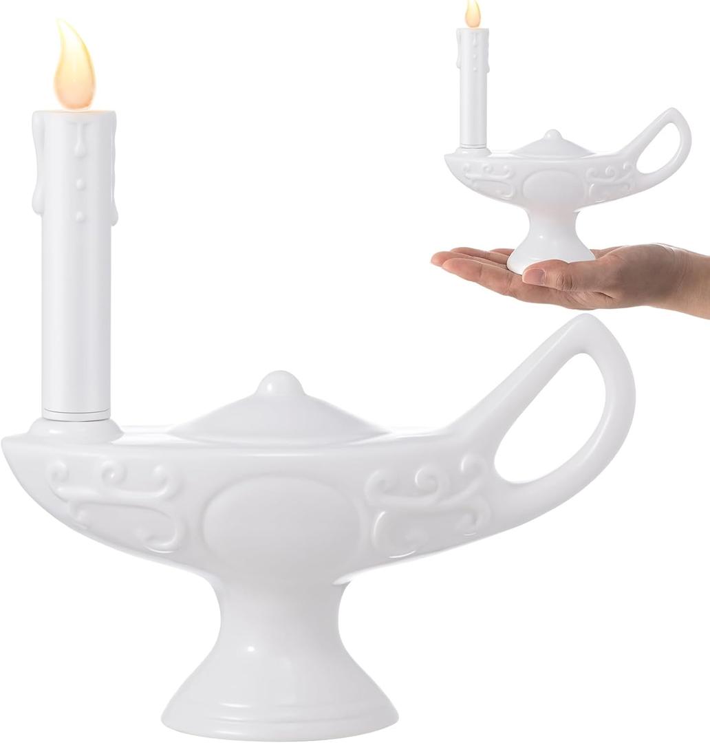 Teenyyou 1 Pc Nurse Graduation Lamp Nursing Lamp for Pinning Ceremony Battery Powered Nightingale Lamps Nurse Week Gift LED Candle (Batteries Not Included) (Full White,Large)