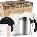 Candle Making Kits for Adults,Beginner,Kids, Soy Wax, Making Supplies Include 5 LB Soy Wax Flakes, 100 Candle Wick, Centering Devices, Melting Pot
