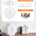 VONLUCE Semi-Flush Mount Ceiling Light, 15.7" Modern 3-Light Ceiling Light Fixture with White Petal-Shaped Shade 3 E26 Sockets for Bedroom Entryway Living Room, Black Finish, ETL Certificated