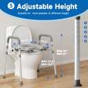 Raised Toilet Seat with Handles for Seniors, Toilet Seat Riser