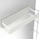 HuggieGems 1 Pack Magnetic Spice Storage Rack Organizer for Refrigerator and Oven, White Fridge Organizers and Storage