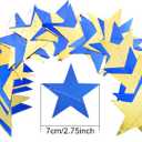 Patelai Glitter Star Garland Banner 2026 Graduation Decor 130 Feet Star Hanging Banner Twinkle Backdrop for Party Birthday Classroom Wedding Supplies(Blue, Gold)