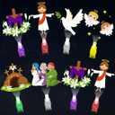 36Pcs Easter LED Finger Lights Religious Party Favors Glow in the Dark Light Up Finger Lights Christian Nativity Themed s Bulk for Birthday Party Goodie Bag Stuffer Birthday Gifts Prize