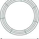 Sumind 6 Pieces 14 Inch Wire Wreath Frame Round Wreath Metal Wire Rings Dark Green Making Rings for Christmas Floral Home Party Decoration DIY Crafts