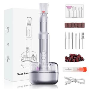 Nail Drill Tool for Women, Electric Nail File with 5 Bits 6 Speed Levels,Portable Cordless Electric Professional Nail Drill Machine for Salon and Home,Christmas Gift for Women