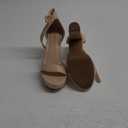 Platform Heels for Women 4-Inch Ankle Strap Open Toe Sandals Wedding Party Dress Shoes Wide Feet Friendly (8.5 Wide, Nude)
