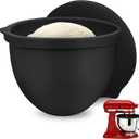 SelfTek Silicone Bowl Liners for 5 Qt KitchenAid Mixers - Accessories and Attachments for Cooking and Baking, Heat-Resistant & Easy to Clean, Protects Mixing BowlBlack
