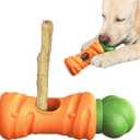 Bully Stick Holder for Dogs - Secure Chew Toy Prevents Choking & Swallowing Ends | Durable, Dishwasher Safe Dog Treat Keeper | Easy Grip Design for Safe Play (7, orange)