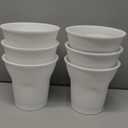 6 Cactus Pots for Plants and Decorative Displays (9.5x9.5X9cm, White)