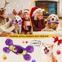 Magicorange Dog Chew Toys for Aggressive Chewers, 1 Pack Indestructible Toy for Medium/Large Breed, Nylon Dog Toys to Keep Them Busy,Bacon Flavor (Purple)