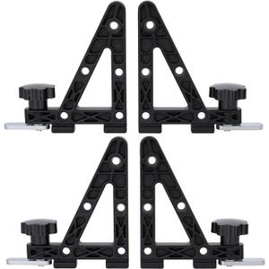 Aero Load Stops T-Slot Load Stops - 4 Pack - Die Casting Aluminum Anti-Slip Crossbar Clamps for Ladder, Kayak, Firewood, Skis - Tool-Free Installation for Truck Bed Bars