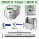 25 lb Commercial Grease Trap, Heavy Duty Stainless Steel Grease Interceptor