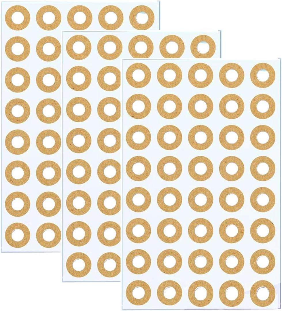 800Pcs/ 20 Sheets Self-Adhesive Hole Reinforcement Stickers 1/4" Diameter Hole Punch Reinforcement Protector Labels Binder Paper Sheets Hole Reinforcement Repair Sticker for School Home Office, Brown