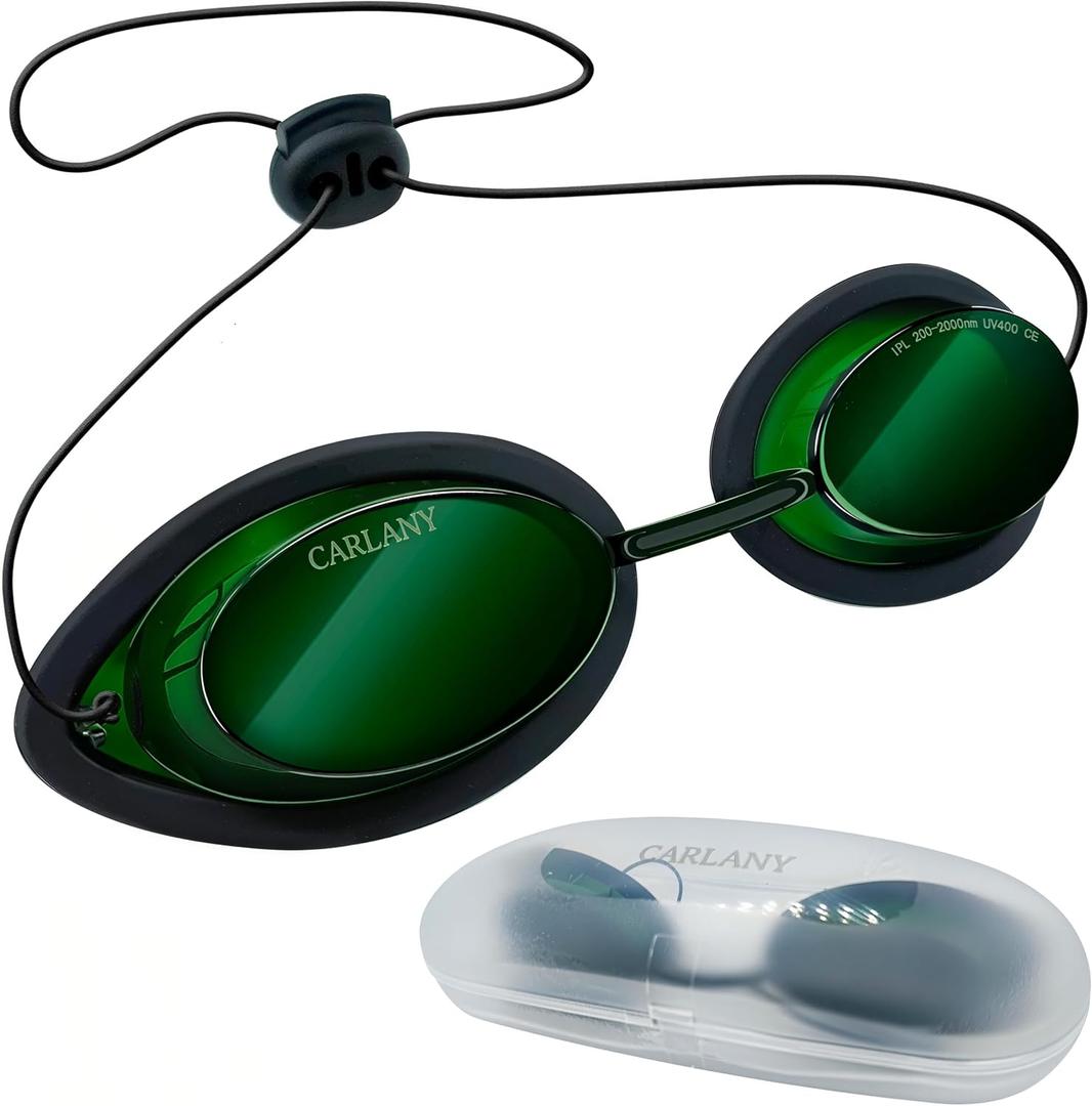 200nm-2000nm Laser Protection IPL Safety Glasses, See-through Anti Fog UV400 Absorption Filtering Eye Protection Goggles, OD4+ for Tanning Hair Removal Eye Protection