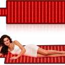 Red Light Therapy Mat for Full Body, High-Density LED Infrared Light with 5 Intensity Levels, 9 Auto-Shutoff Timer Settings, Handheld Controller, Gifts for Athletes, Office Workers, Women, Men