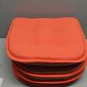 Klear Vu Omega Non-Slip Chair Cushions, Assembled in USA, U-Shaped Skid-Proof Seat Pads for Dining Room, Kitchen, Office, 15"x16" 4 Pack Solid Coral 4 Count