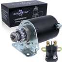 Starter Motor & Solenoid Relay for Cub Cadet RZT17 RZT42 2004-2006, 1600 1800 1999, LT1018 2004, 593934 693551 LG693551 BS693551 SE501848