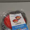 Collapsible Colander Set of 2 Silicone Kitchen Strainer Set, Perfect for Draining Pasta, Vegetable and fruit for Kitchen and Travel Use (Red)