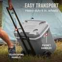 Coleman Classic Series Insulated Portable Rolling Cooler with Wheels, Leak-Resistant Outdoor Hard Cooler Keeps Ice up to 5 Days, 65-Quart