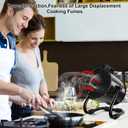 Portable Range Hood with 9 Activated Carbon Filters, Strong Suction Kitchen Exhaust Fan for Indoor BBQ, Hot Pot, RV & Desktop Cooking Black