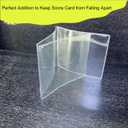 2026 Mahjong Card Holder, Fit Large Print Size(6 1/8x4 3/4), Durable Protective Cover Holder, Clear Plastic Sleeves for NMJL Card, Mahjongg Card Protector Set (4Pack)