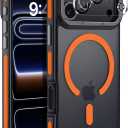 for iPhone 17 Pro Max case with Camera Lens Protector[10Ft Military-Grade Protection] Compatible with fit MagSafe Shockproof Slim Thin Cover case for iPhone 17 Pro Max 6.9 inch, Orange Bumper