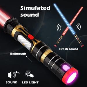 Light up Sword 1 Pack LED Light Swords with Sound (Motion Sensitive),Extendable and Realistic Handle,Great for Halloween Party,War Fighter Warriors