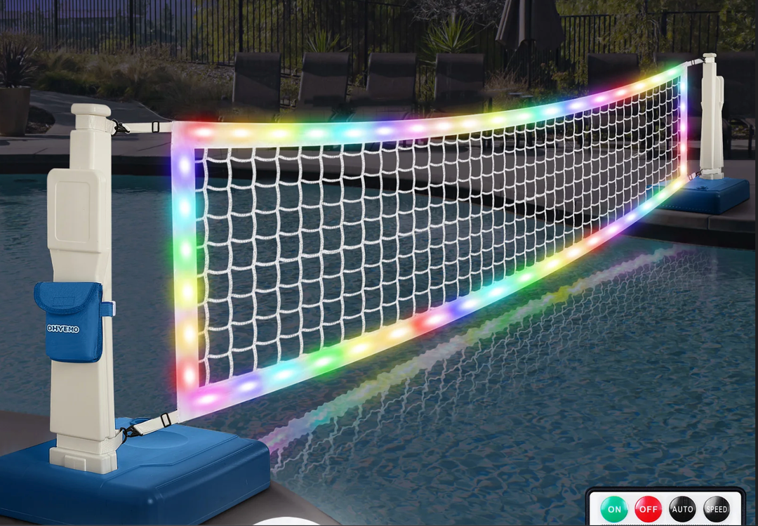 OHYEMO LED Pool Volleyball Net Set