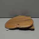 hecef 7pcs Cheese Board Set, Charcuterie Boards Set with Knives & Ceramic Bowls, Heart-shape Serving Board Set for Birthdays, Weddings, Feast, Housewarming(Pink)