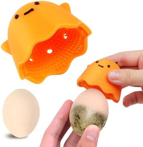 Silicone Egg Brush Cleaner, Egg Washer for Fresh Eggs, Egg Washing Scrubber Cleaning Tool, Set Of 2