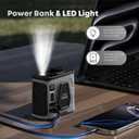 Portable Waist Fan, 40H Cooling Personal Wearable Fan, 5 Speeds 16000RPM Strong Belt F an,10000mAh Portable Fan Rechargeable Hands-free Neck Fan With Flashlight for Work, Outdoor, Travel, Gift for Men (Gray)