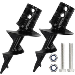 MATINA Dock Pole Auger for Aluminum Dock Pole, Dock Post Auger, Dock Auger for Making Floating Dock Hardware with Stainless Steel Bolts and Nuts for 2" O.D. Tubing Anchor or Dock Post, 2 Pack