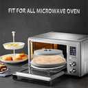Microwave Splatter Cover Collapsible Microwave Cover for Food, Easy Grip Fruit Drainer BPA-Free Dishwasher Safe 10.5 inch, Grey