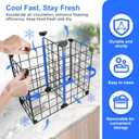 Freezer Organizer Bins, Freezer Dividers for Deep Chest Freezer Compressor Area, Black Wire Basket Shelf for Food Storage Kitchen Refrigerator Organization (Medium)
