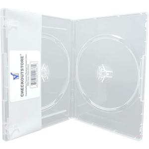 CheckOutStore (6) Premium Standard Double 2-Disc DVD Cases 14mm (Clear)