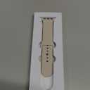 FKM Fluoroelastomer Rubber Band Compatible with Apple Watch for Men 49mm 44mm 46mm 45mm 44mm 38mm 40mm 41mm 42mm,Soft Waterproof Watch Strap Women for iWatch Series 11 9 8 7 6 5 4 Ultra SE 3 2 1 (Starlight)