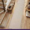 DEXI Hallway Runner Rug 2'4"x8', Non Slip Rubber Backed Runners Carpet, Ultra Thin Entryway Rugs Indoor for Kitchen Hallway Entrance Bedroom, Beige