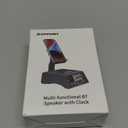 JTEMAN Gifts for Men Women, Cell Phone Stand with Wireless Bluetooth Speaker, Adjustable Cool Tech Kitchen Gadgets, Unique Birthday Gift Idea for Him, Husband, Boyfriend Black