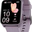 MorePro Fitness Tracker with 24/7 Heart Rate & Blood Pressure Monitor, Blood Oxygen & Sleep Tracker, Smart Watch with Step Calorie Counter, IP68 Waterproof Activity Tracker for Women Men Android iOS (Orchid Purple)