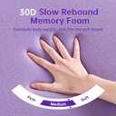 MUXHOMO 3 Inch 7-Zone Twin Mattress Topper, Egg Crate Memory Foam Mattress Topper Twin Size for Back Pain, Lavender Cooling Gel Infused Bed Pad, CertiPUR-US and Oeko-TEX Certification (38"x75")