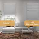 Changshade 6-Pack Temporary Light Filtering Paper Blinds for Window, Cut to Size Adhesive Paper Shades, Stick on Pleated Blinds,No Drill Easy Install,36" W x 72" H,White