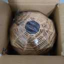 Mini Hemp Rope Woven Pendant Light Woven Light Fixture Boho Chandelier Light Fixture Wicker Pendant Light Rattan Light Pendant Dome Wicker Chandelier for Bedroom Kitchen Island(Bulb Incl.) (8.7" Natural)